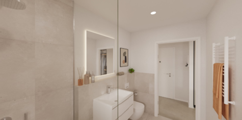 VERKAUFT / Neubau: Dachgeschoss 1-Zi-Apartment 08 in Münster Hiltrup - DREIZLER-Immobilien-Muenster-BV-Hiltrup_Bad-WaTiWC-Apartment (288964)