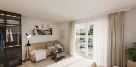 Gemütliche 3-Zimmer-EG-Wohnung im Neubau in Münster Hiltrup mit Terrasse Garten & PKW-Stellplatz - DREIZLER-Immobilien-Muenster-BV-Hiltrup_Wohnen-Terrasse-Apartment (291145)