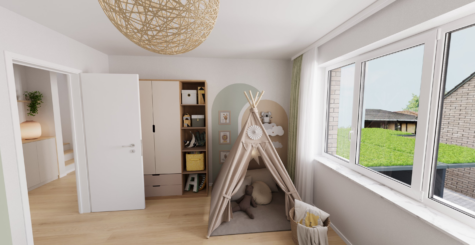 Moderne Neubau-Doppelhaushälfte inkl. Grundstück in Rheine mit Garten, Carport, uvm. - DREIZLER-Immobilien-Muenster-DHH-Kind2 (288767)