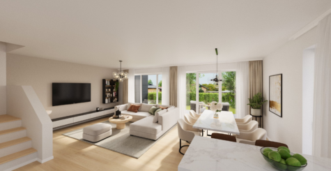 Moderne Neubau-Doppelhaushälfte inkl. Grundstück in Rheine mit Garten, Carport, uvm. - DREIZLER-Immobilien-Muenster-DHH-Wohnen-Essen (288758)