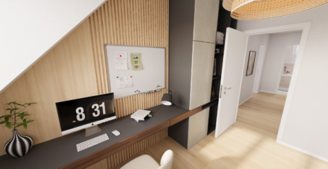 Moderne Neubau-Doppelhaushälfte inkl. Grundstück in Rheine mit Garten, Carport, uvm. - DREIZLER-Immobilien-Muenster-DHH-Büro2 (288763)