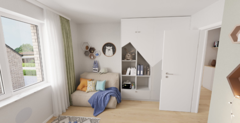 Moderne Neubau-Doppelhaushälfte inkl. Grundstück in Rheine mit Garten, Carport, uvm. - DREIZLER-Immobilien-Muenster-DHH-Kind4 (288768)