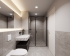 Whg8 Badezimmer - Dreizler Immobilien - VERKAUFT / Moderne 2-Zimmer Dachgeschosswohnung im Neubau in Münster Roxel