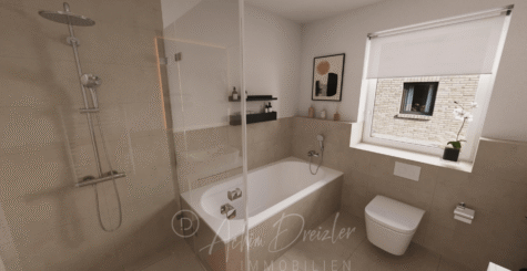 Neubau 3-Zimmer-Wohnung im 1. OG in ruhiger Lage von Recke - Badezimmer (291266)