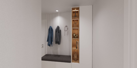 VERKAUFT / Neubau: Dachgeschoss 1-Zi-Apartment 05 in Münster Hiltrup - DREIZLER-Immobilien-Muenster-BV-Hiltrup_Garderobe-3-Zi-Whg (288919)